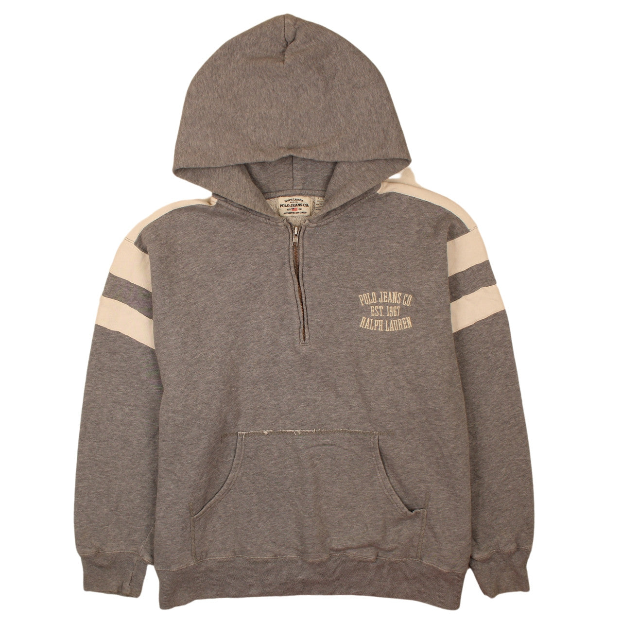 Ralph Lauren Polo Jeans Co Men’s Grey XL 1/2 Zip Hoodie