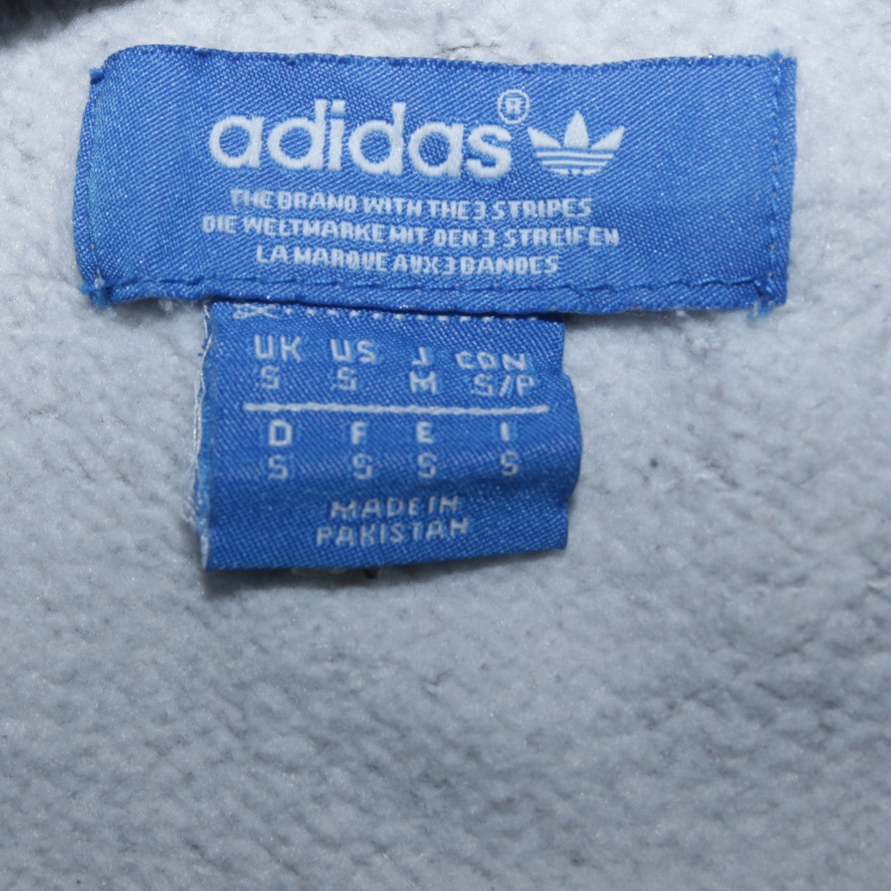 Adidas Men Grey Logo Crew Neck Pullover Sweatshirt Size S