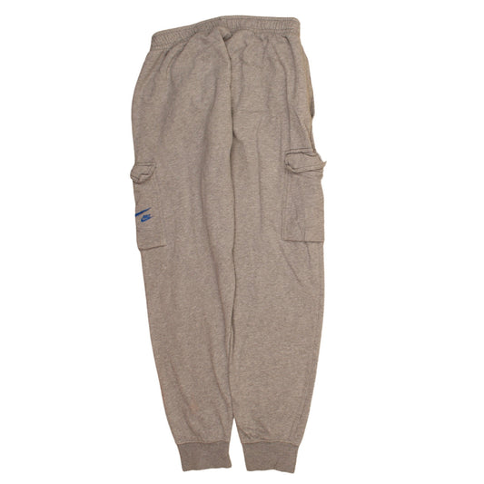Nike Men's Beige Cargo Jogger Trousers M Regular Fit Elastic Waist