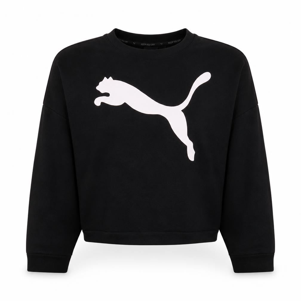 Puma Womens Black Crew Neck Pullover Sweatshirt Size 14