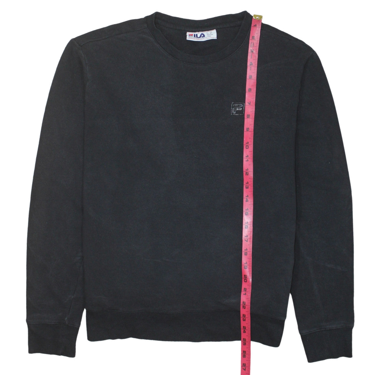 Fila Men's Black Crew Neck Sweatshirt Size M Pullover Classic Style