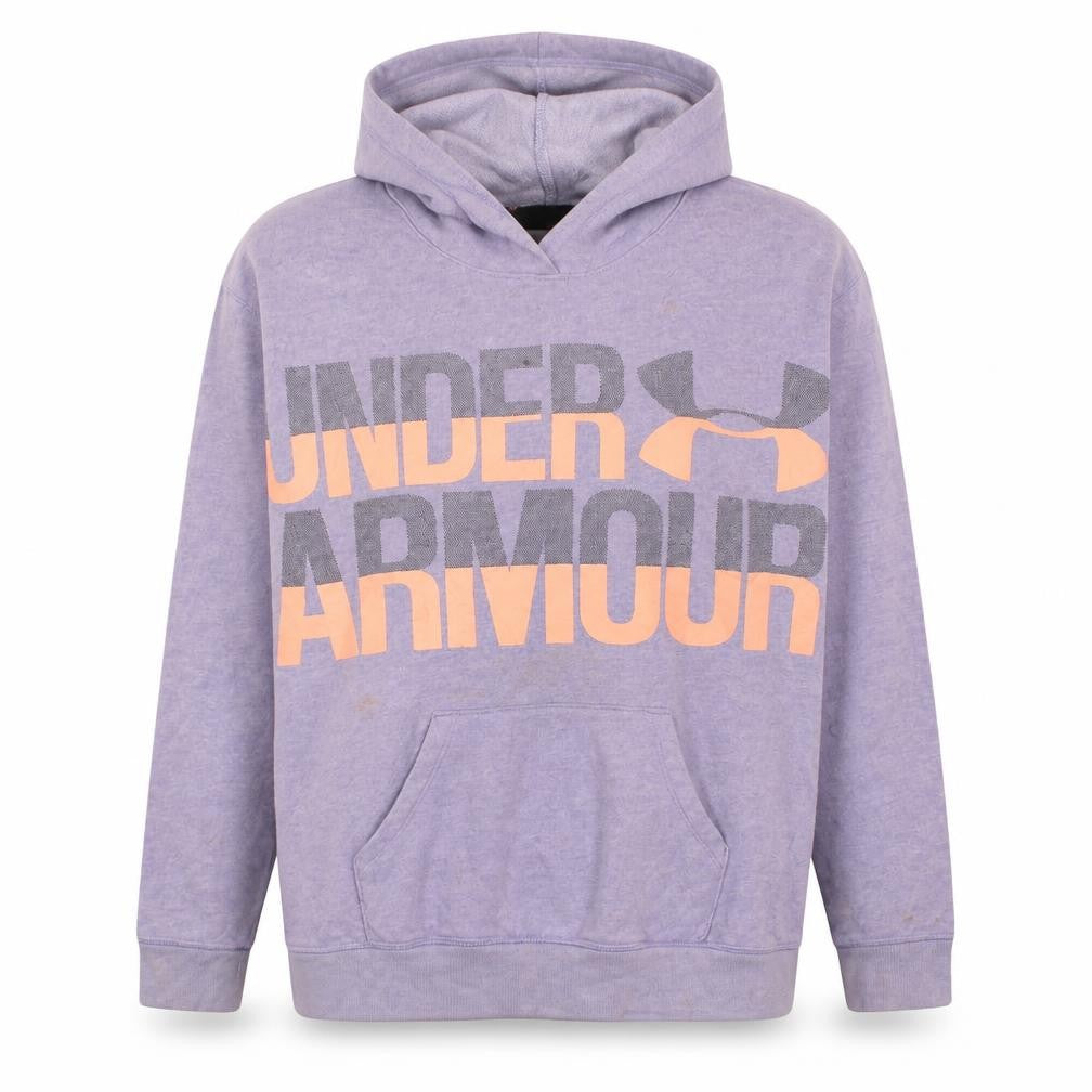 Under Armour Boys Purple Graphic Pullover Hoodie YXL ColdGear