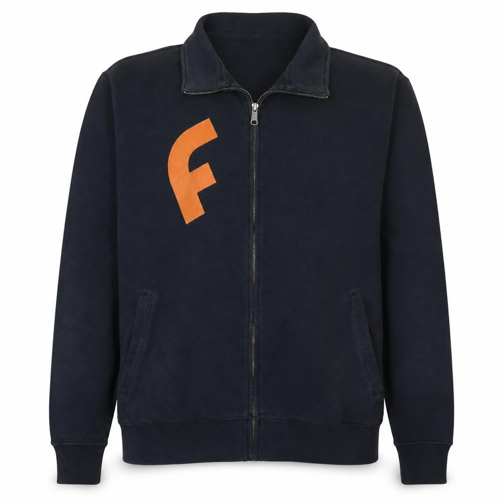 Russell Men’s Black Full Zip Sweatshirt XL Graphic Print Fleece