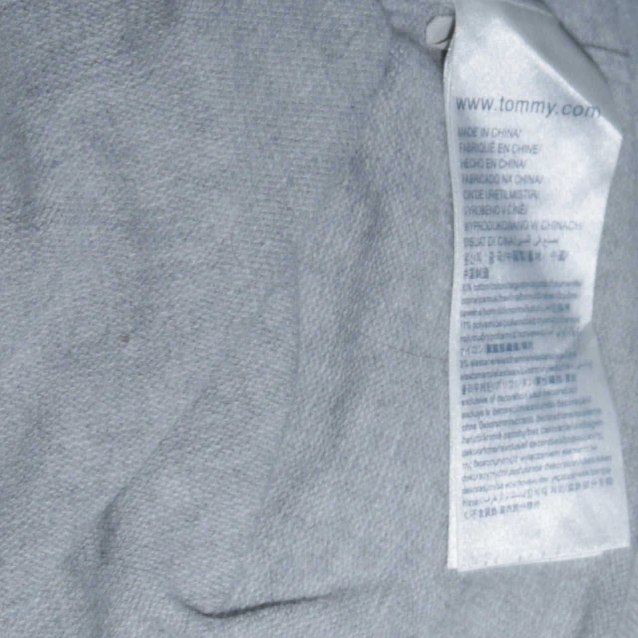 Tommy Jeans Men's Grey Cotton Crew Neck Pullover Jumper L