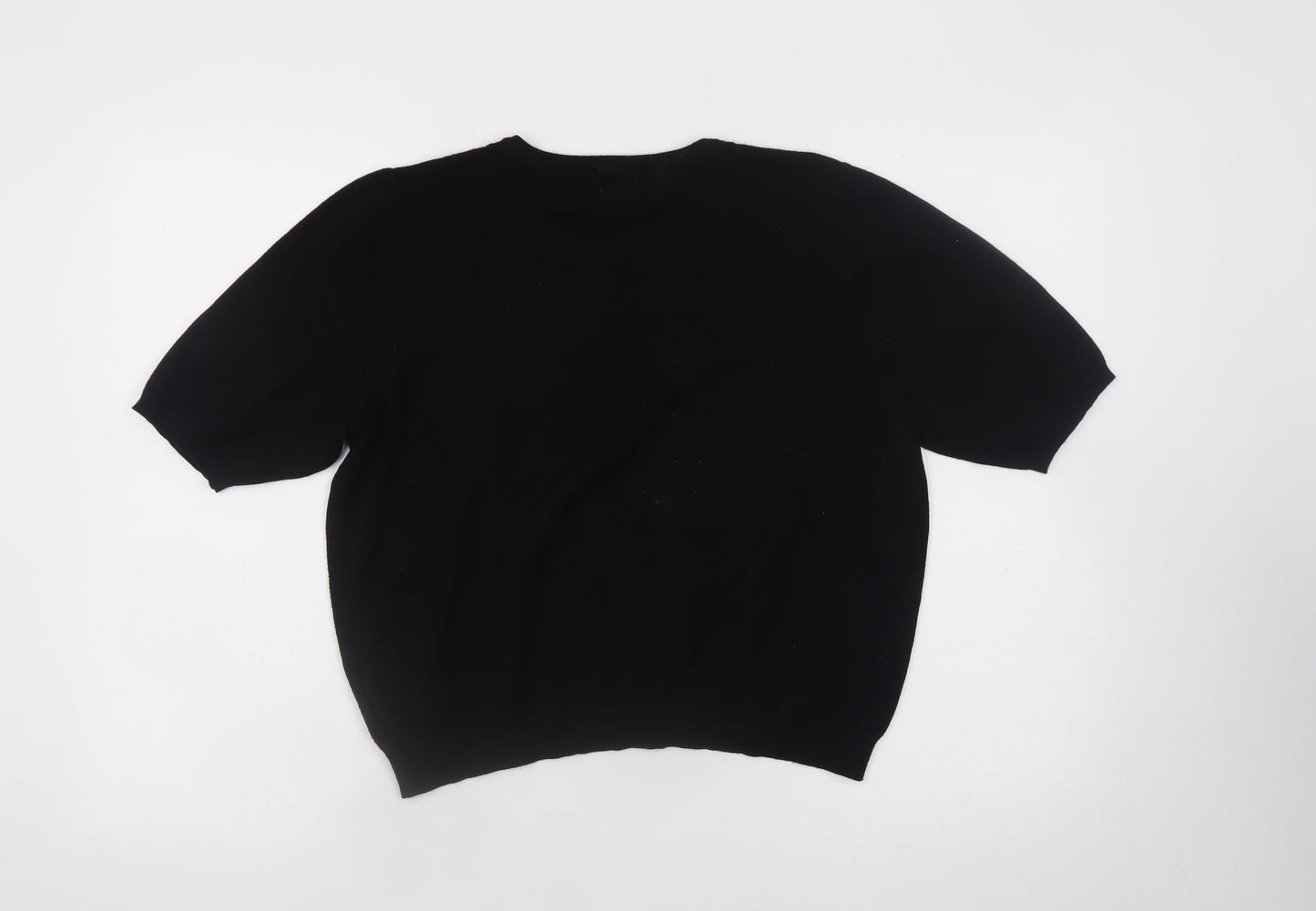 Lindy Bop Women’s Black Short Sleeve Crew Neck Pullover Jumper L