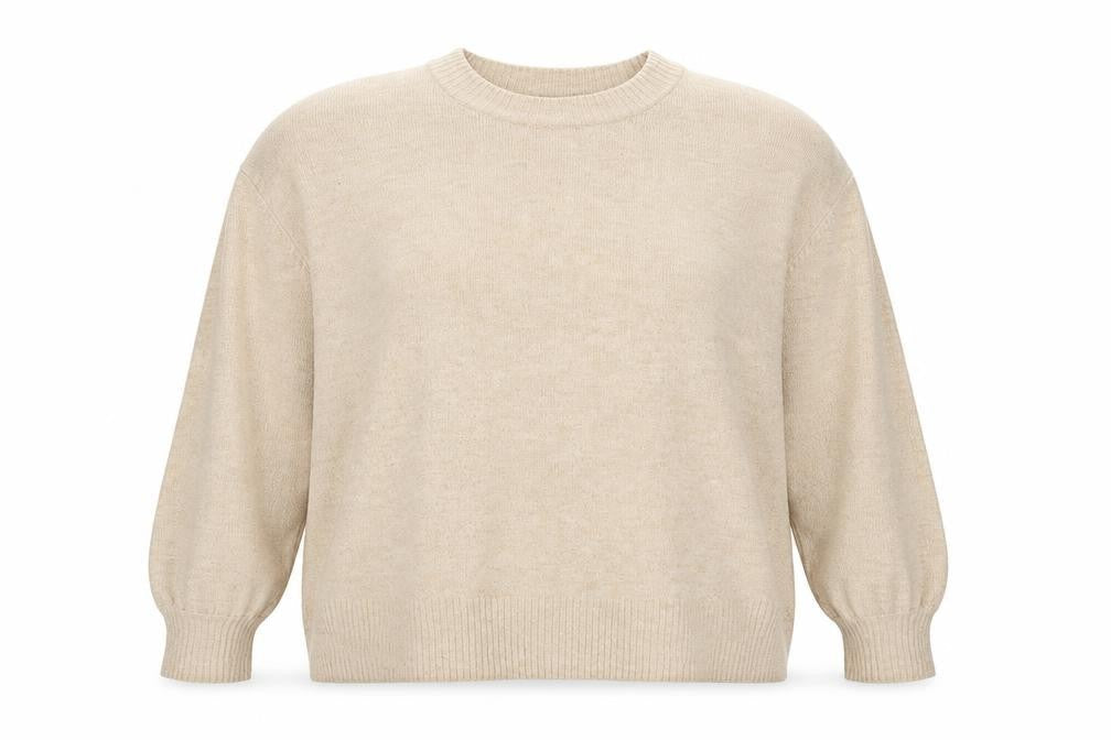 ASOS Women’s Beige Crew Neck Pullover Jumper Size 22 Relaxed Fit