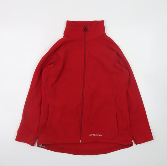 Sprayway Women's Red Fleece Full Zip Jacket UK 8 XS