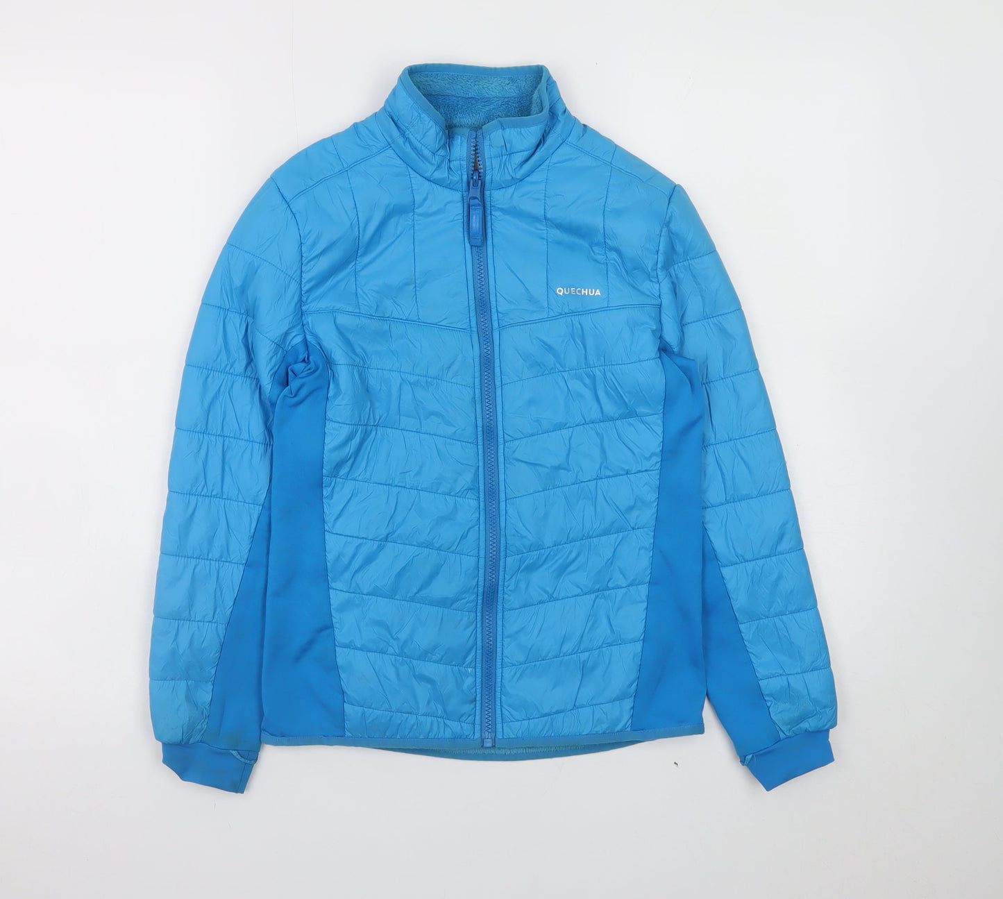 Quechua Boys Blue 10-11 Years Lightweight Puffer Jacket Full Zip