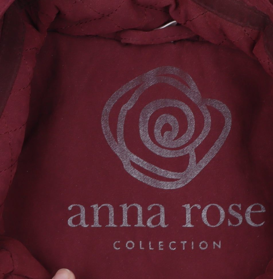 Anna Rose Women's Red Hooded Long Parka Coat Size M
