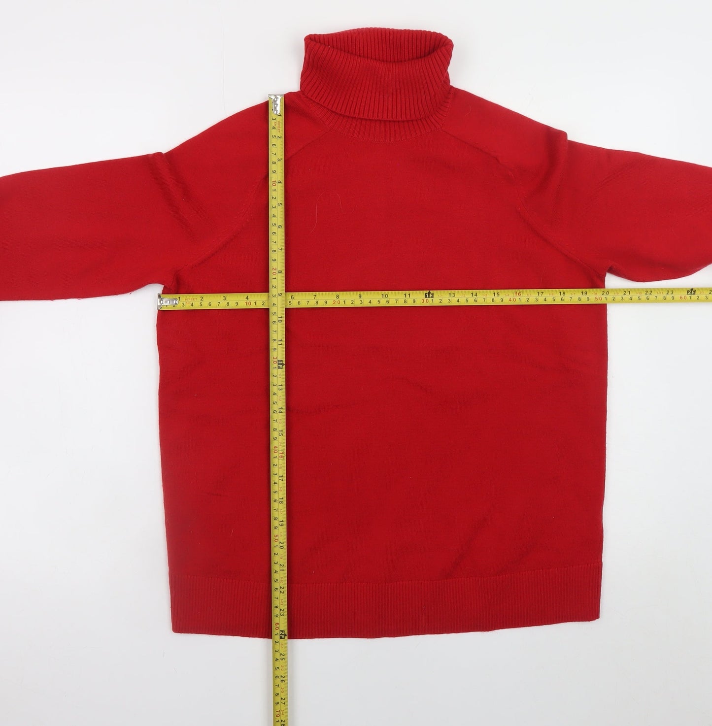 Marks and Spencer Women Red Roll Neck Knit Jumper Size M