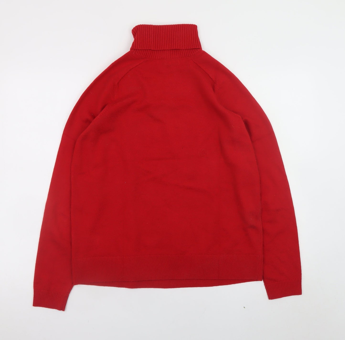 Marks and Spencer Women Red Roll Neck Knit Jumper Size M