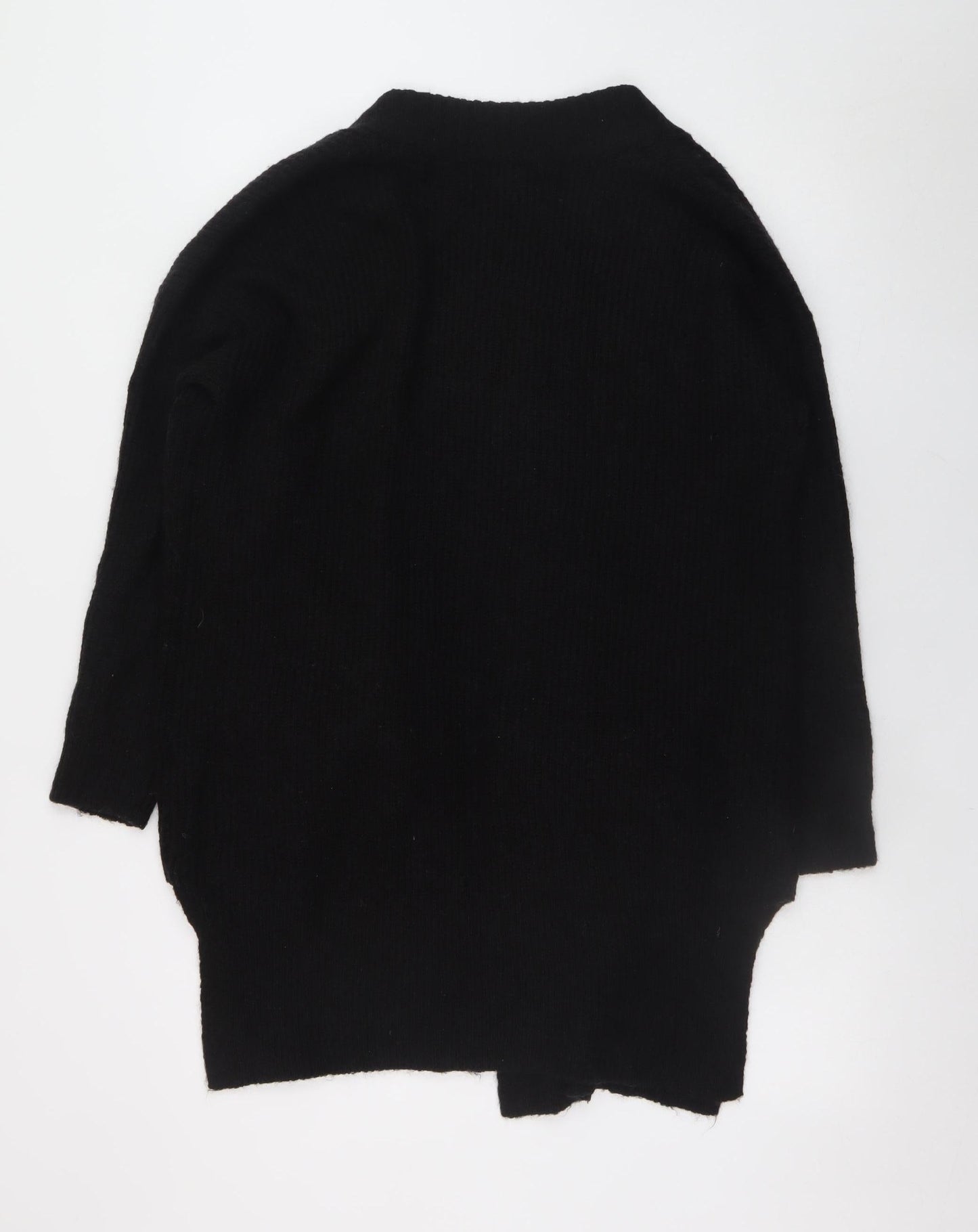 Kangol Womens Black Size 14 Open Front Long Sleeve Knit Cardigan