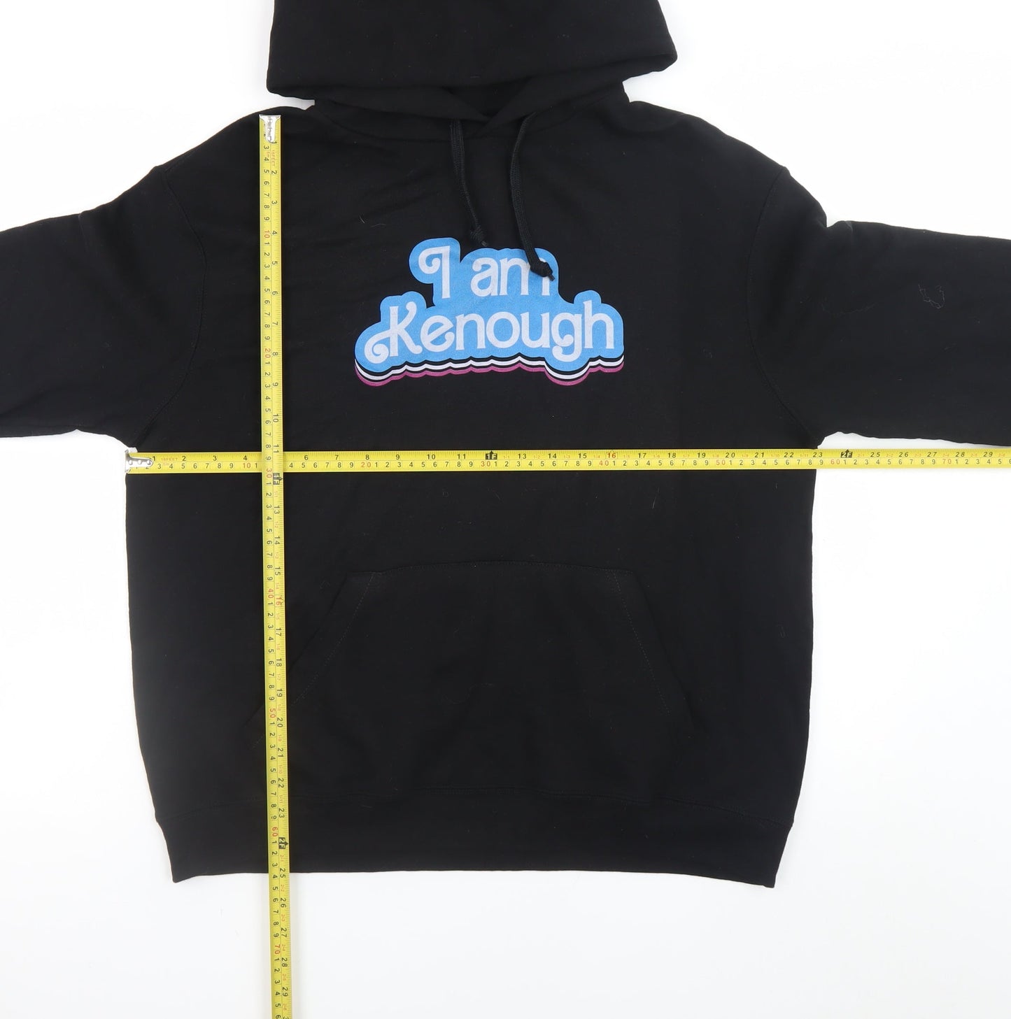 B&C Collection Unisex Black L Pullover Hoodie Funny Quote Design