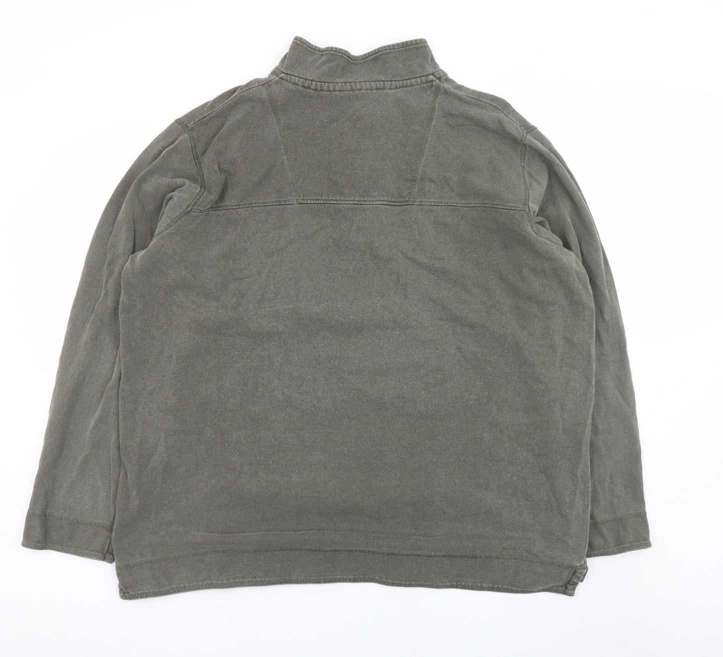 Cotton Traders Men’s Green 2XL Henley Sweatshirt