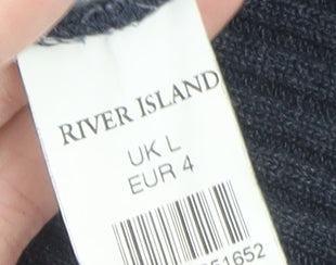 River Island Men's Blue Shawl Collar Cardigan Jumper Size L