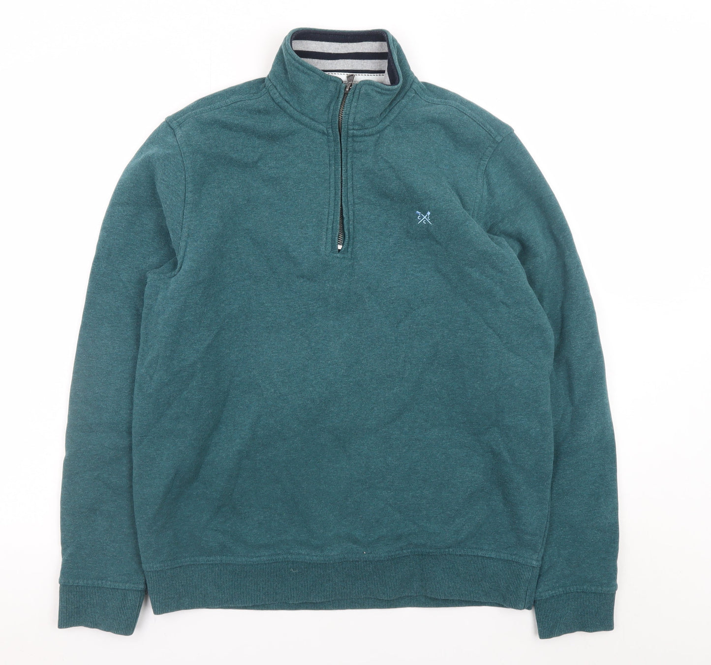 Crew Clothing Company Men's Green M 1/4 Zip Sweatshirt Pullover