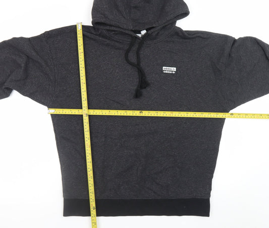 Adidas Womens Black Size 10 Pullover Hoodie Cotton Blend