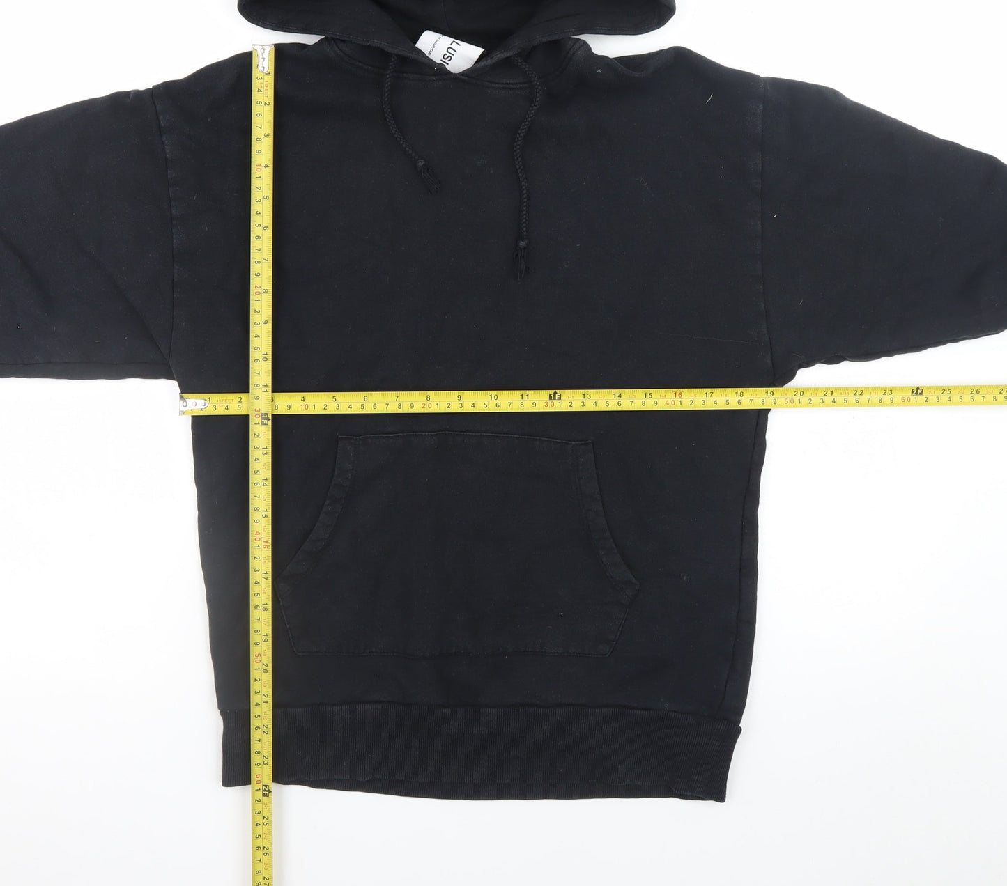 Collusion Men's Black Pullover Hoodie Size S Regular Fit