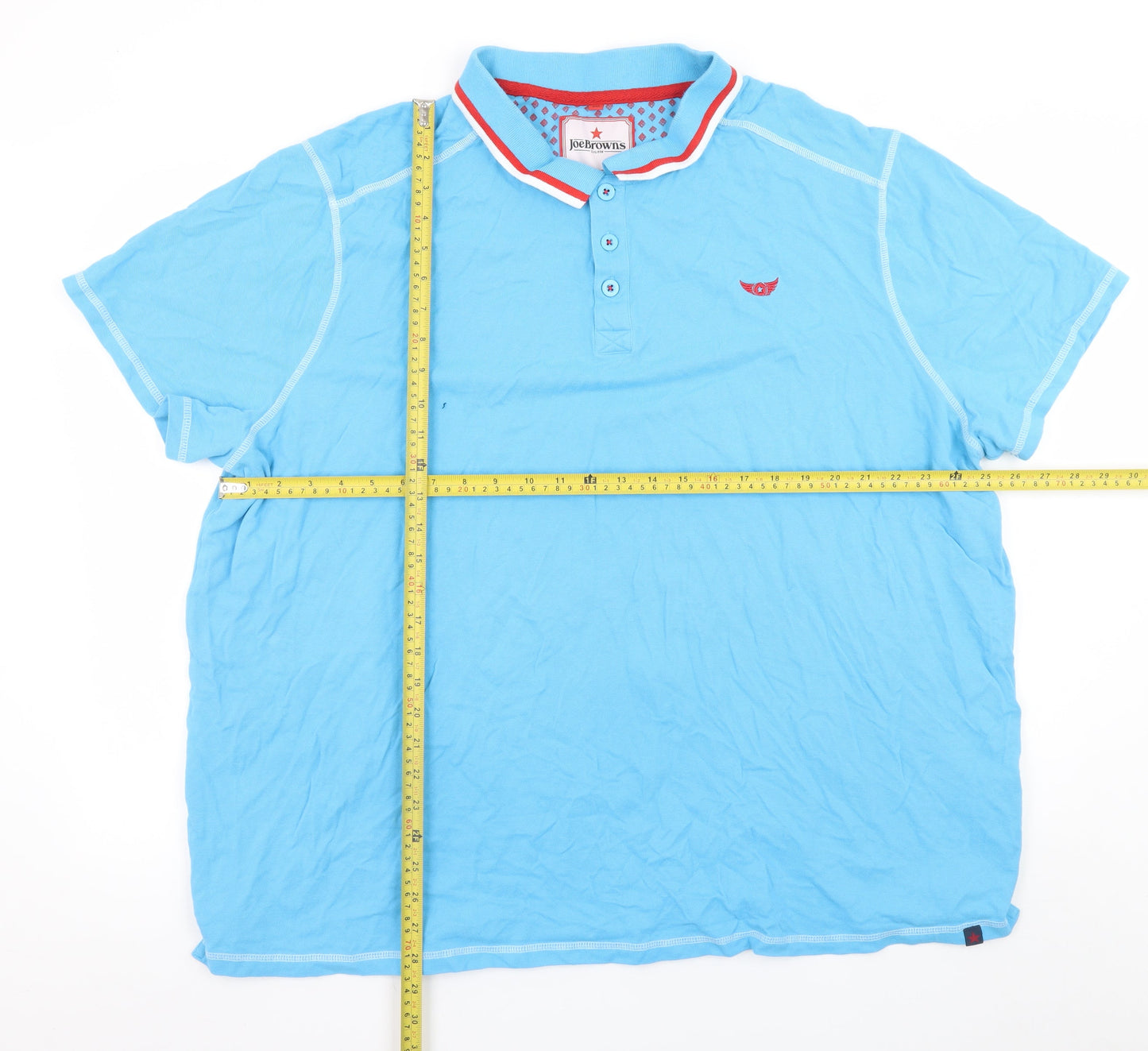 Joe Browns Men's Blue 3XL Cotton Short Sleeve Polo Shirt