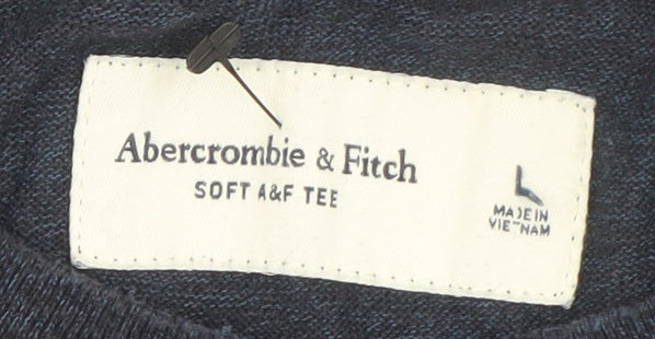 Abercrombie & Fitch Men’s Blue Cotton Blend Pullover Jumper L