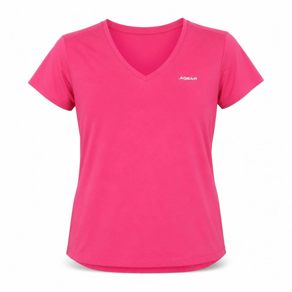 LA Gear Women’s Pink V-Neck Short Sleeve T-Shirt Size 18