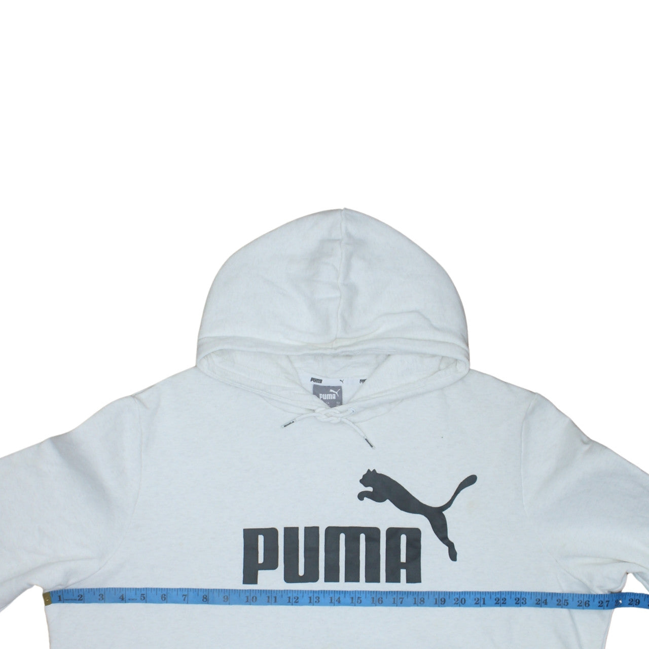 Puma Mens White Pullover Hoodie 2XL Sports Fleece Sweatshirt