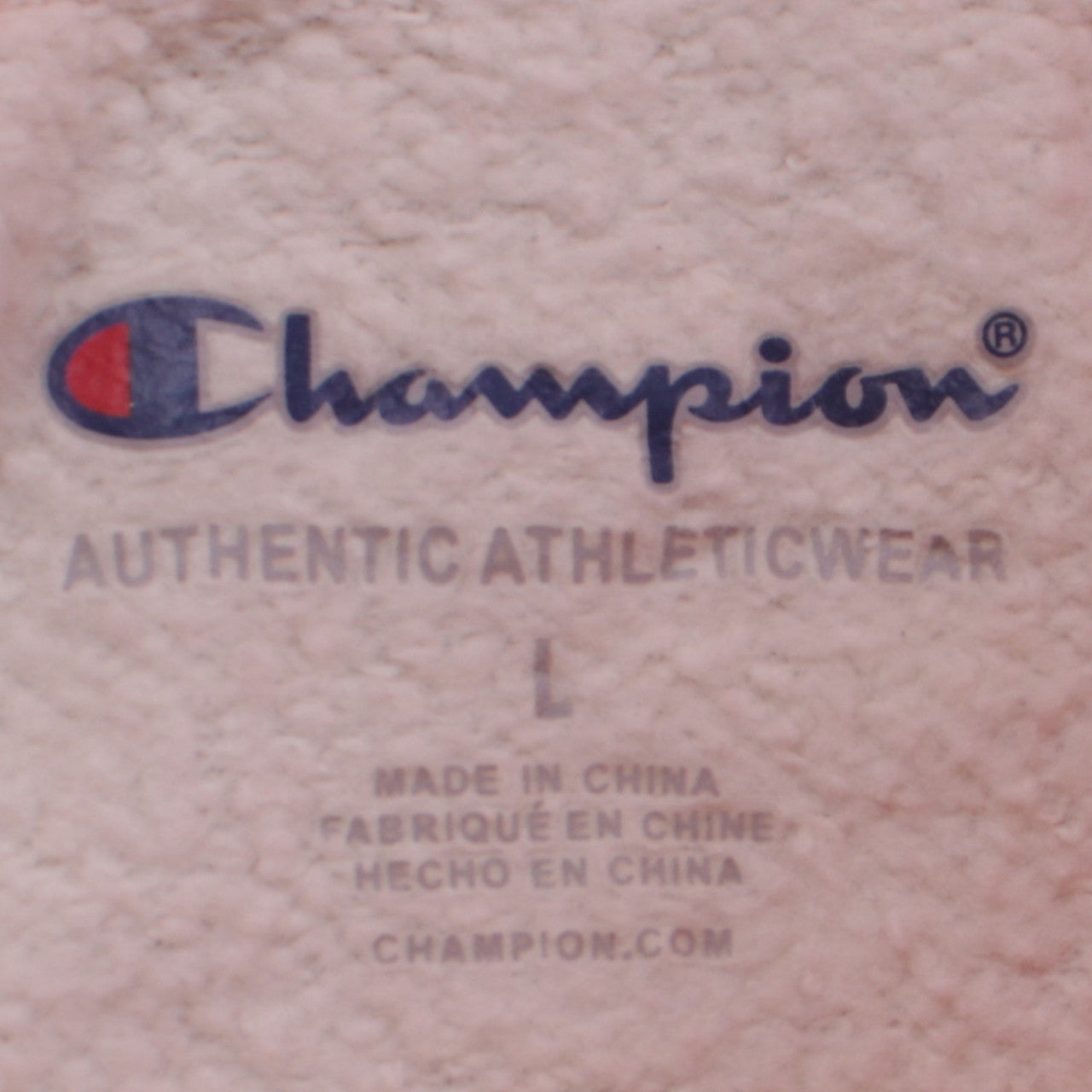 Champion Boys Beige Logo Pullover Hoodie Size L