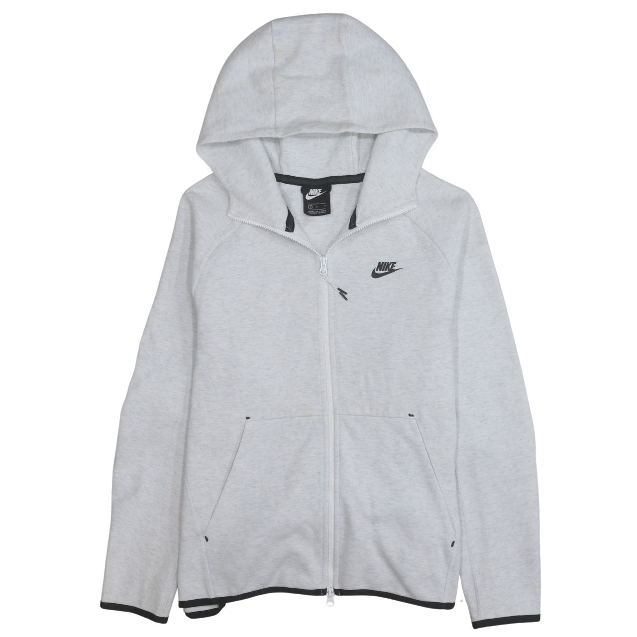 Nike Men's Grey Full Zip Hoodie L Regular Fit Lightweight