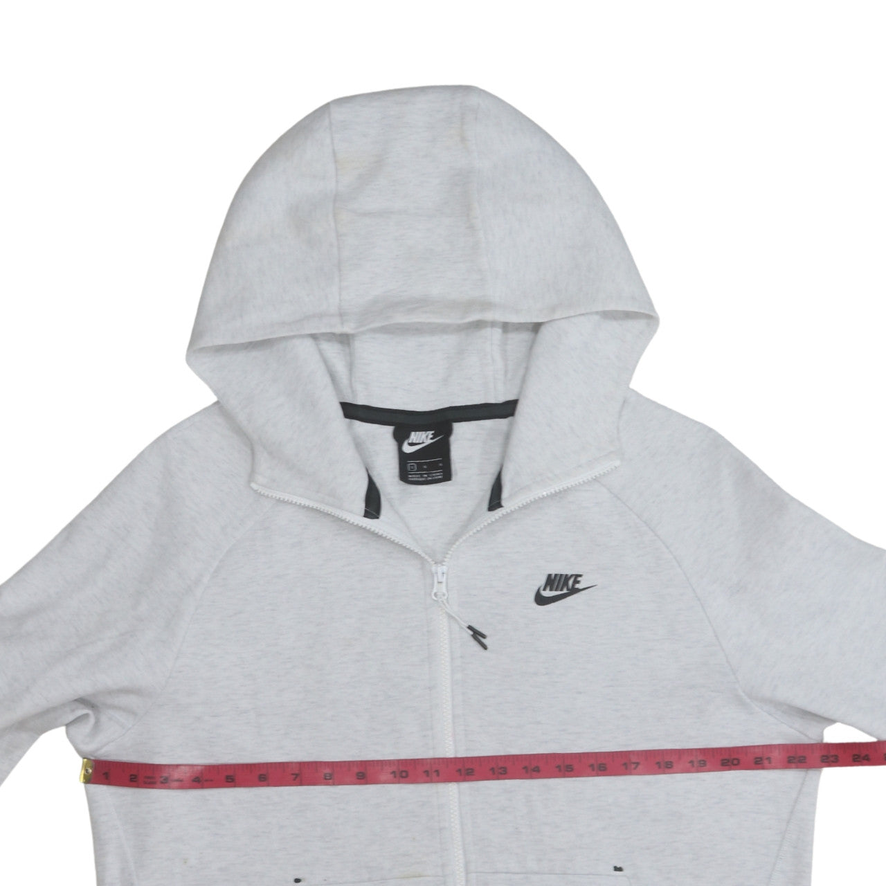 Nike Men's Grey Full Zip Hoodie L Regular Fit Lightweight