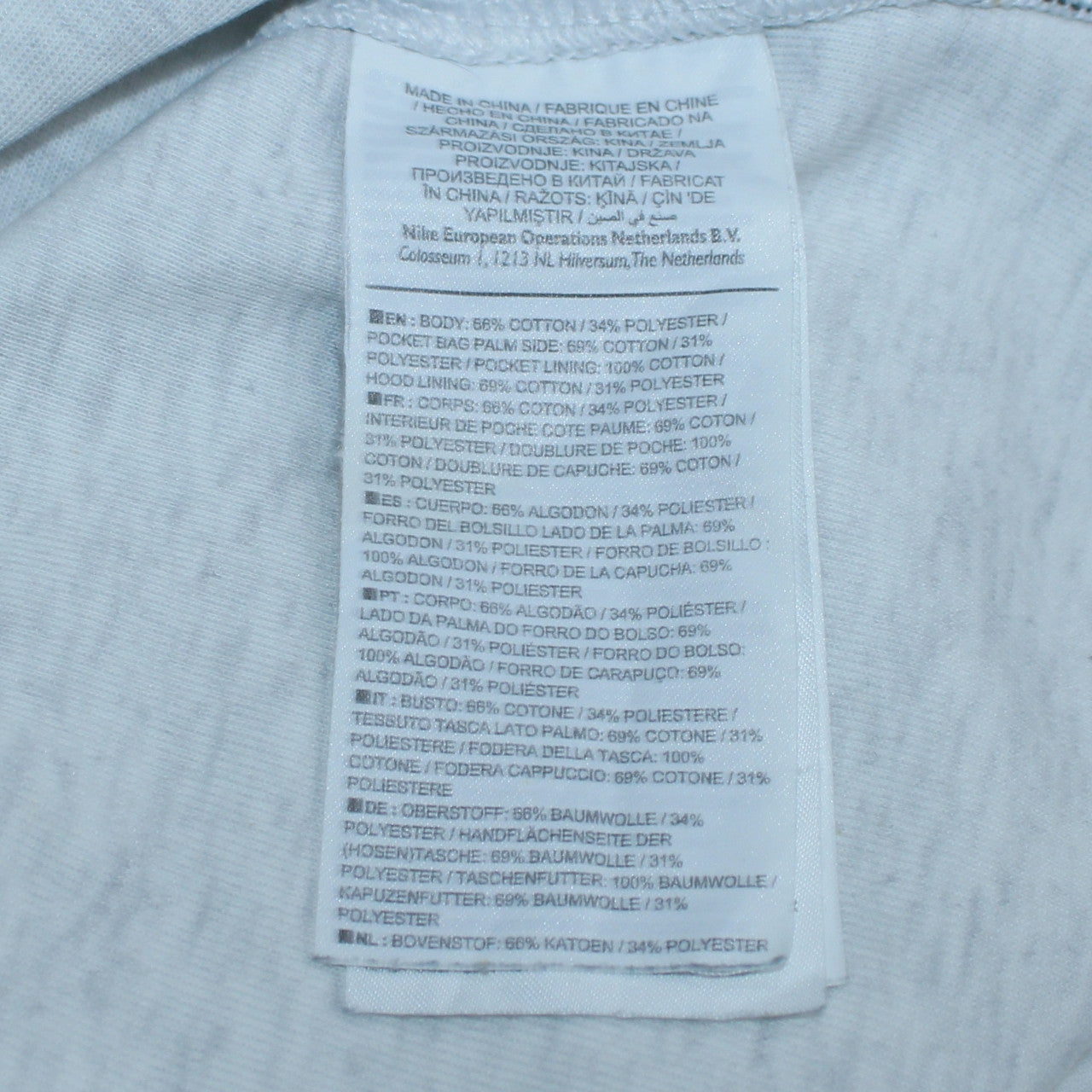 Nike Men's Grey Full Zip Hoodie L Regular Fit Lightweight