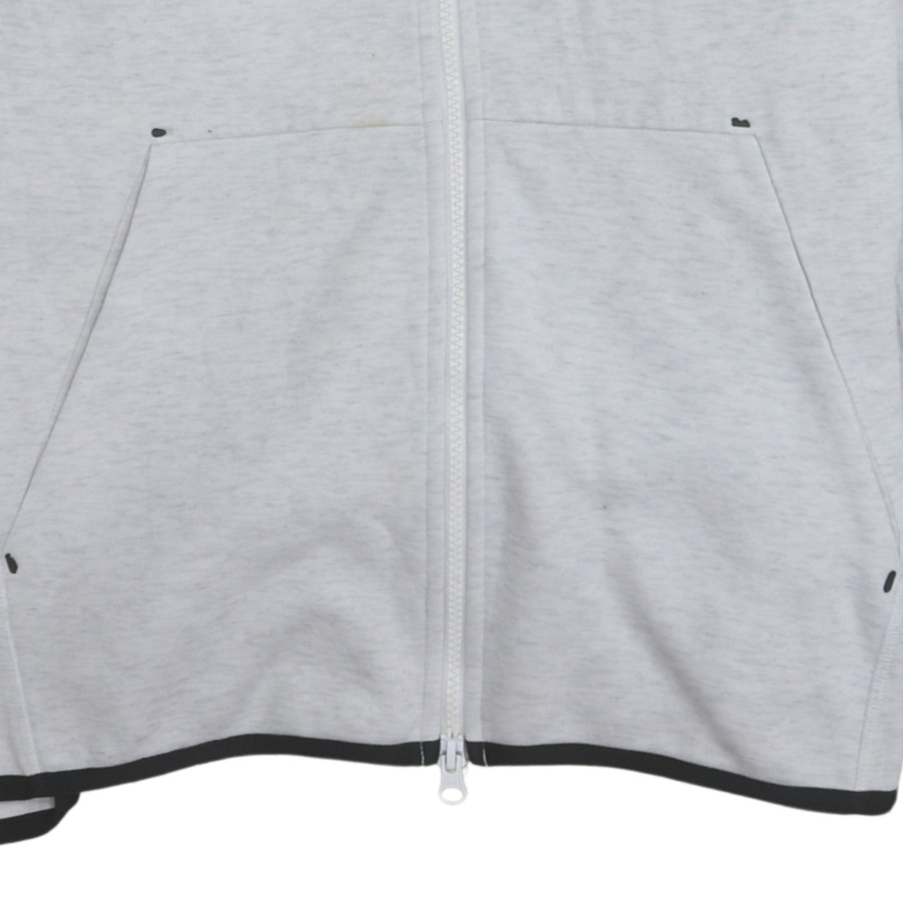 Nike Men's Grey Full Zip Hoodie L Regular Fit Lightweight