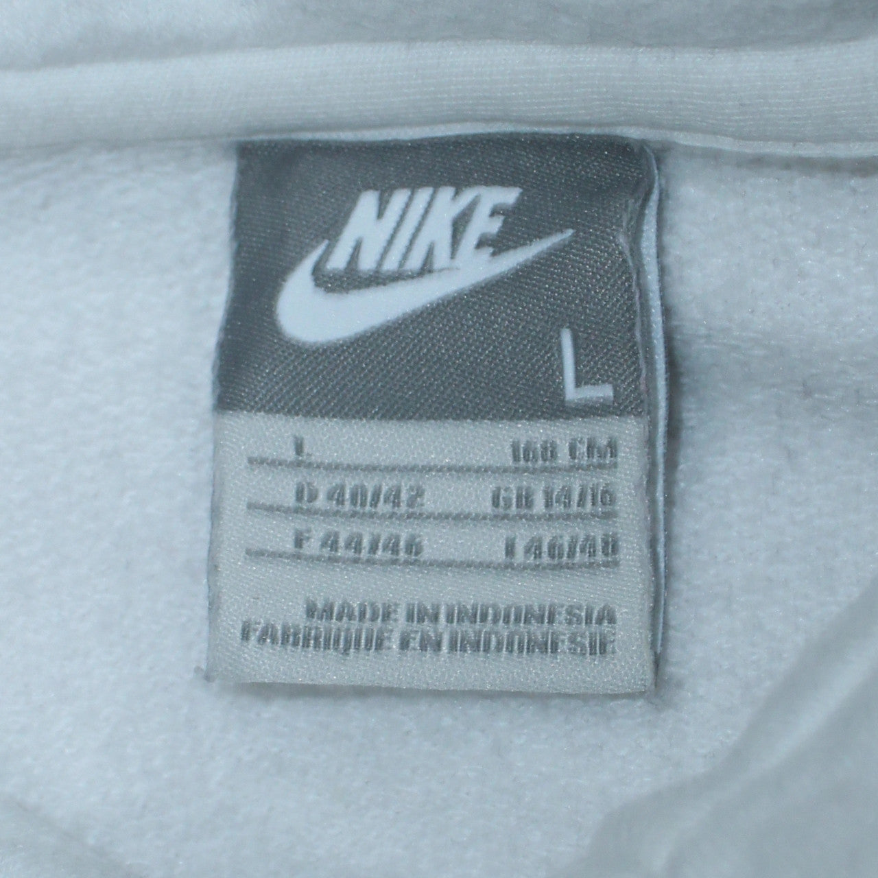 Nike Girls White 1/4 Zip Fleece Sweatshirt Size L 14-16 Sports Pullover