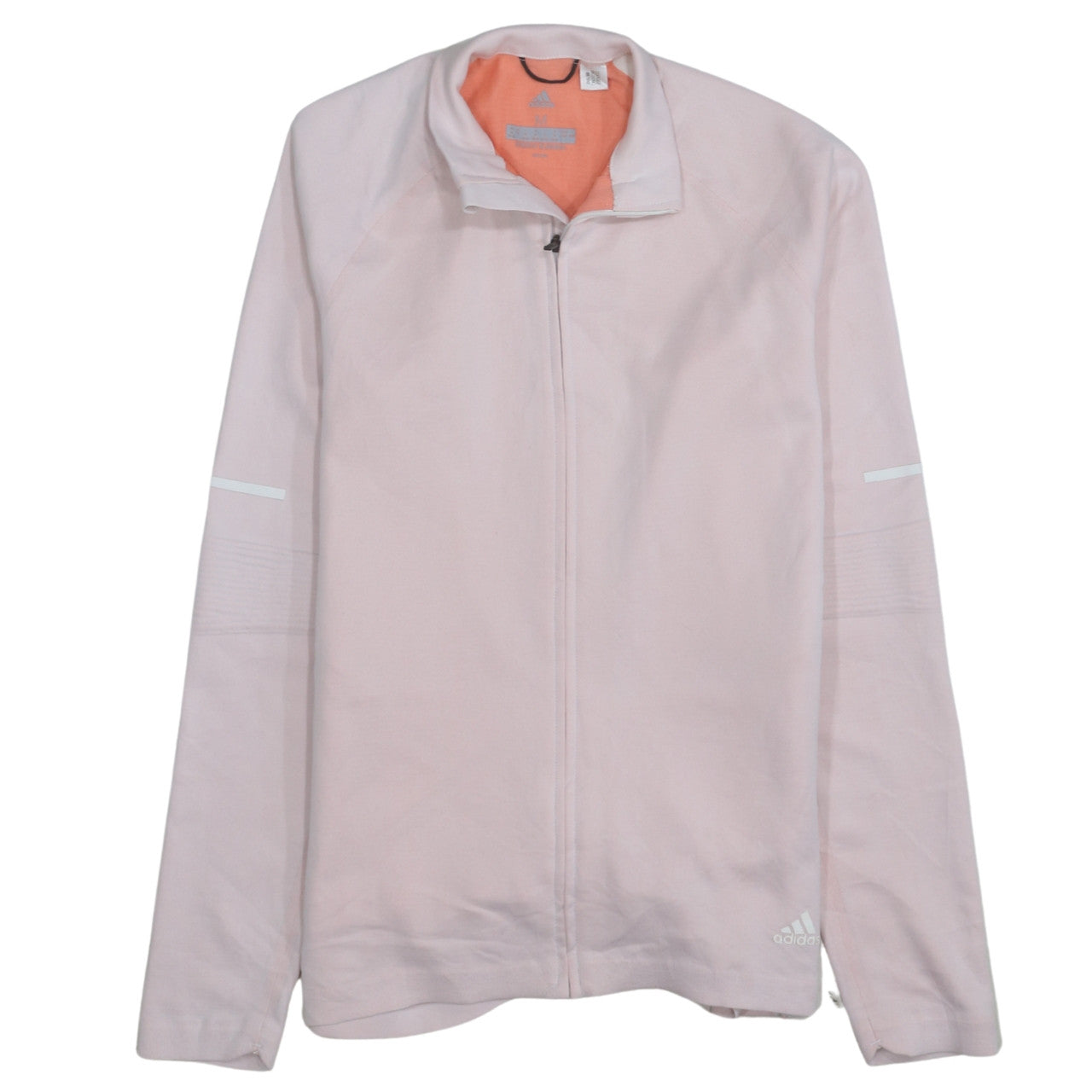 Adidas Womens Pink Medium Running Track Jacket Full Zip Lightweight
