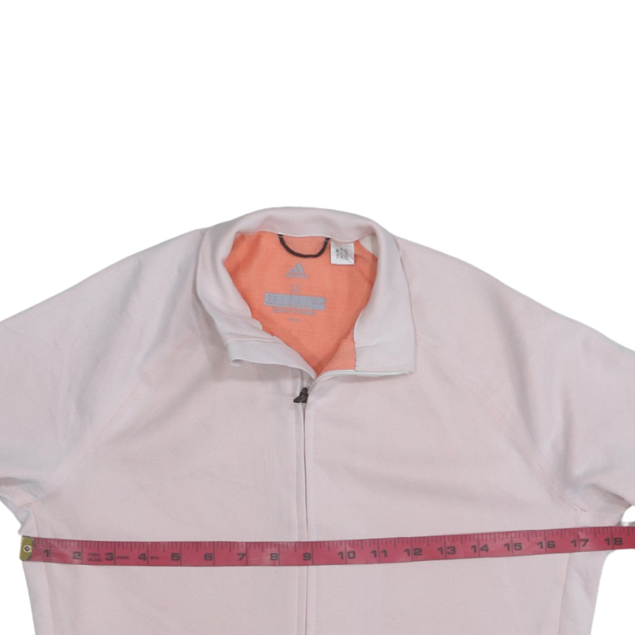 Adidas Womens Pink Medium Running Track Jacket Full Zip Lightweight