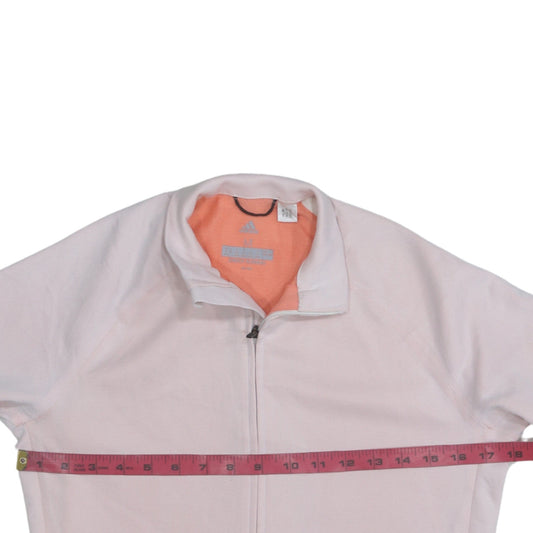 Adidas Womens Pink Medium Running Track Jacket Full Zip Lightweight