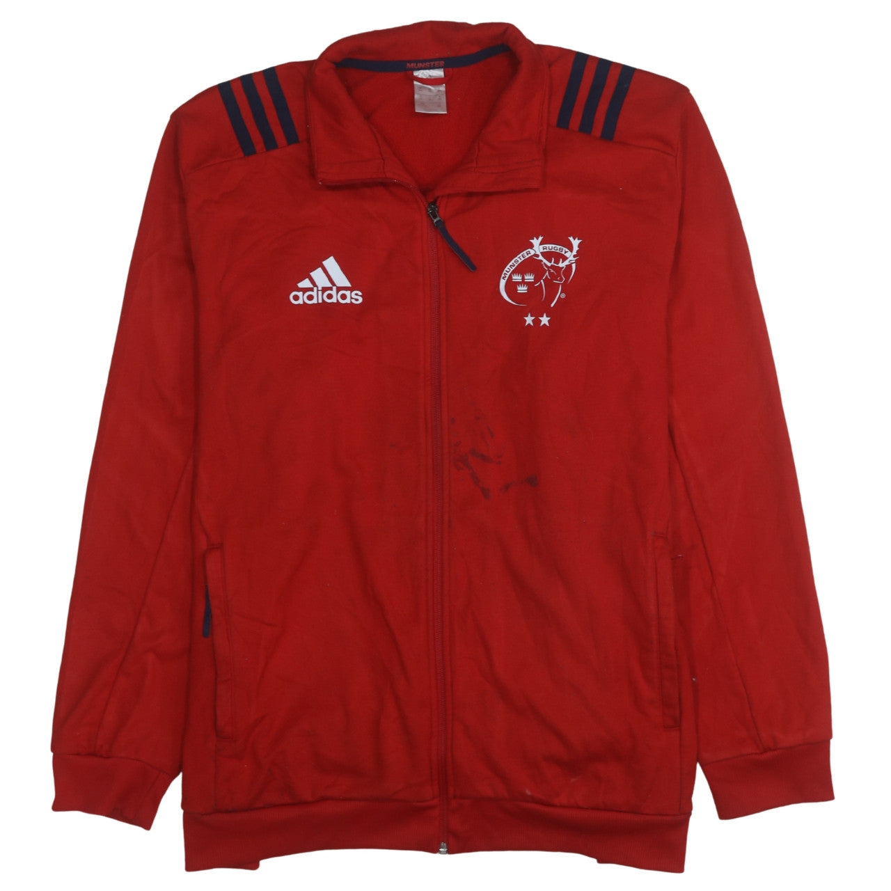 Adidas Men’s Red Munster Rugby Track Jacket XL Full Zip