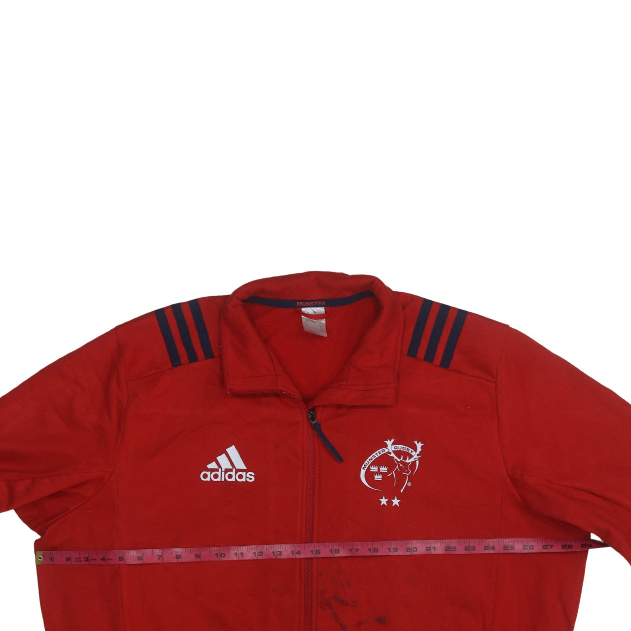 Adidas Men’s Red Munster Rugby Track Jacket XL Full Zip