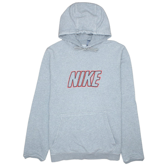 Nike Men's Grey Pullover Hoodie L Embroidered Logo Sportswear