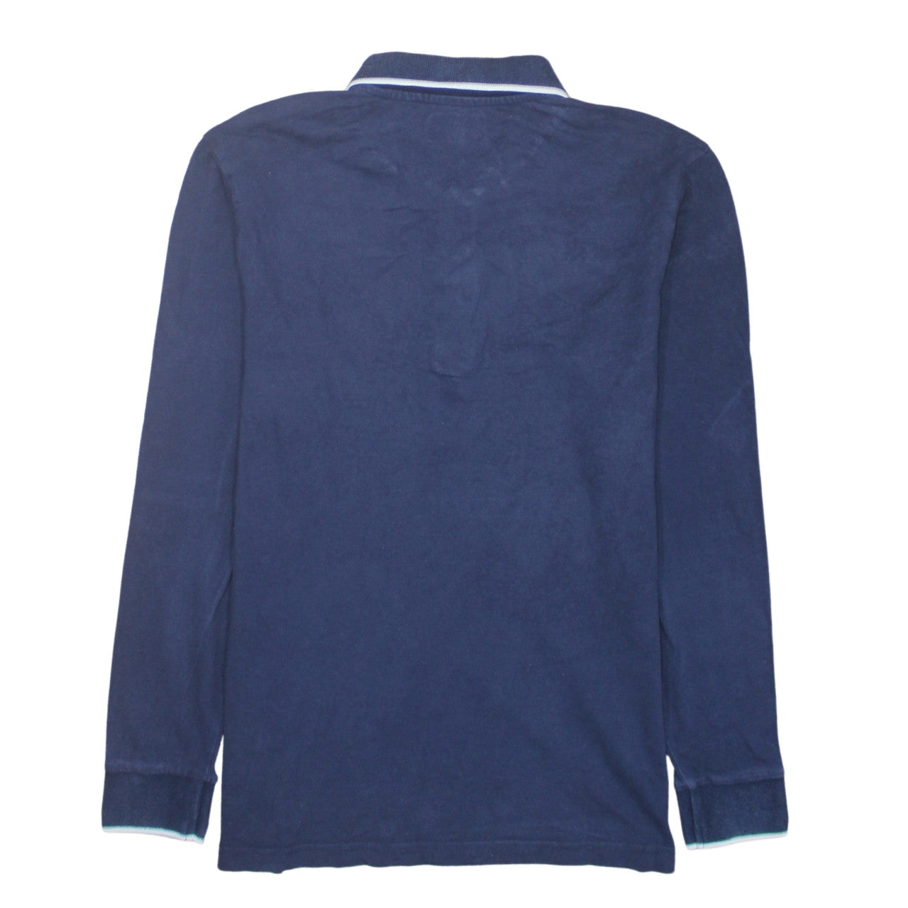 Kappa Men Blue Collared Long Sleeve Henley Sweatshirt Medium