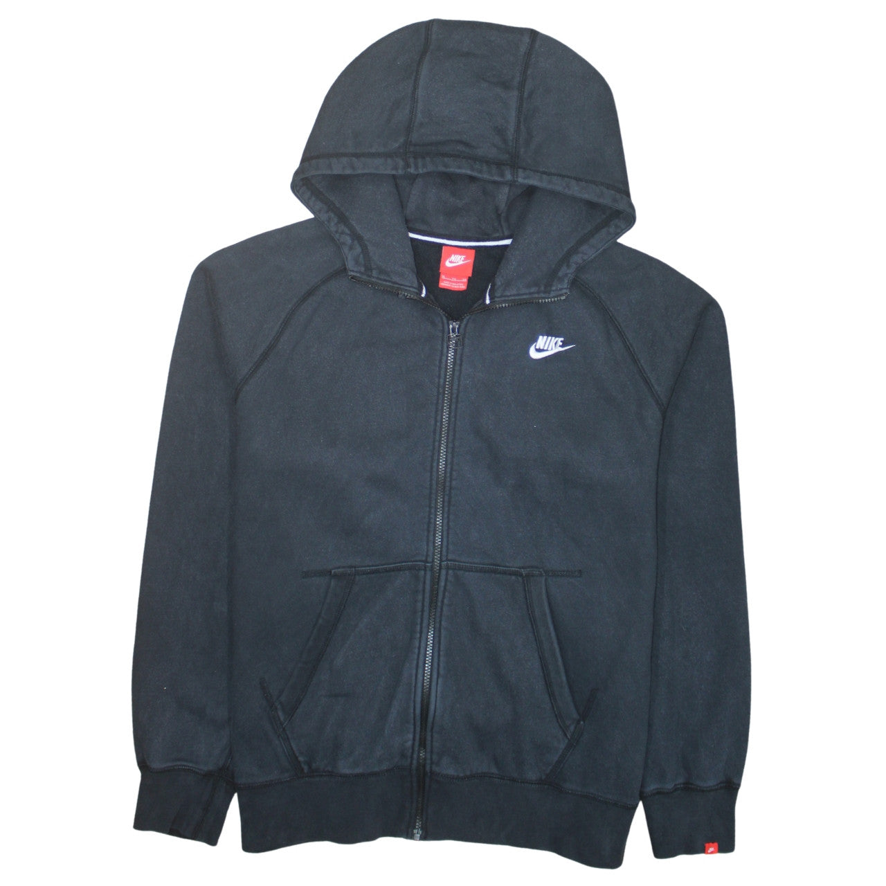 Nike Men's Black XL Full Zip Hooded Fleece Hoodie