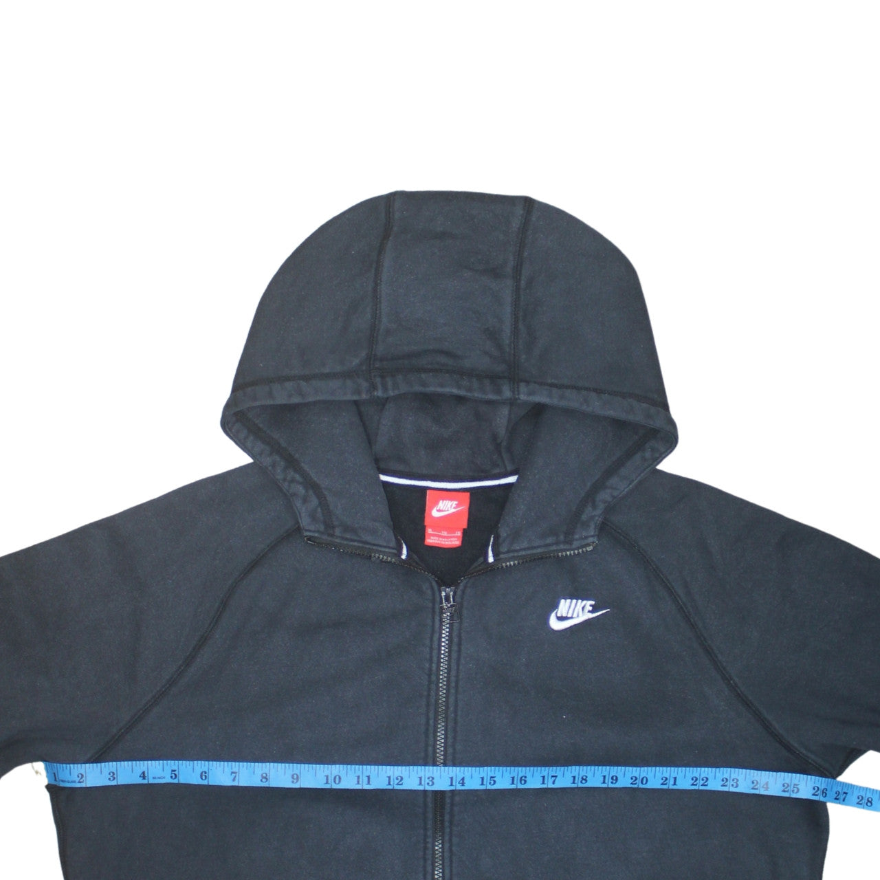 Nike Men's Black XL Full Zip Hooded Fleece Hoodie