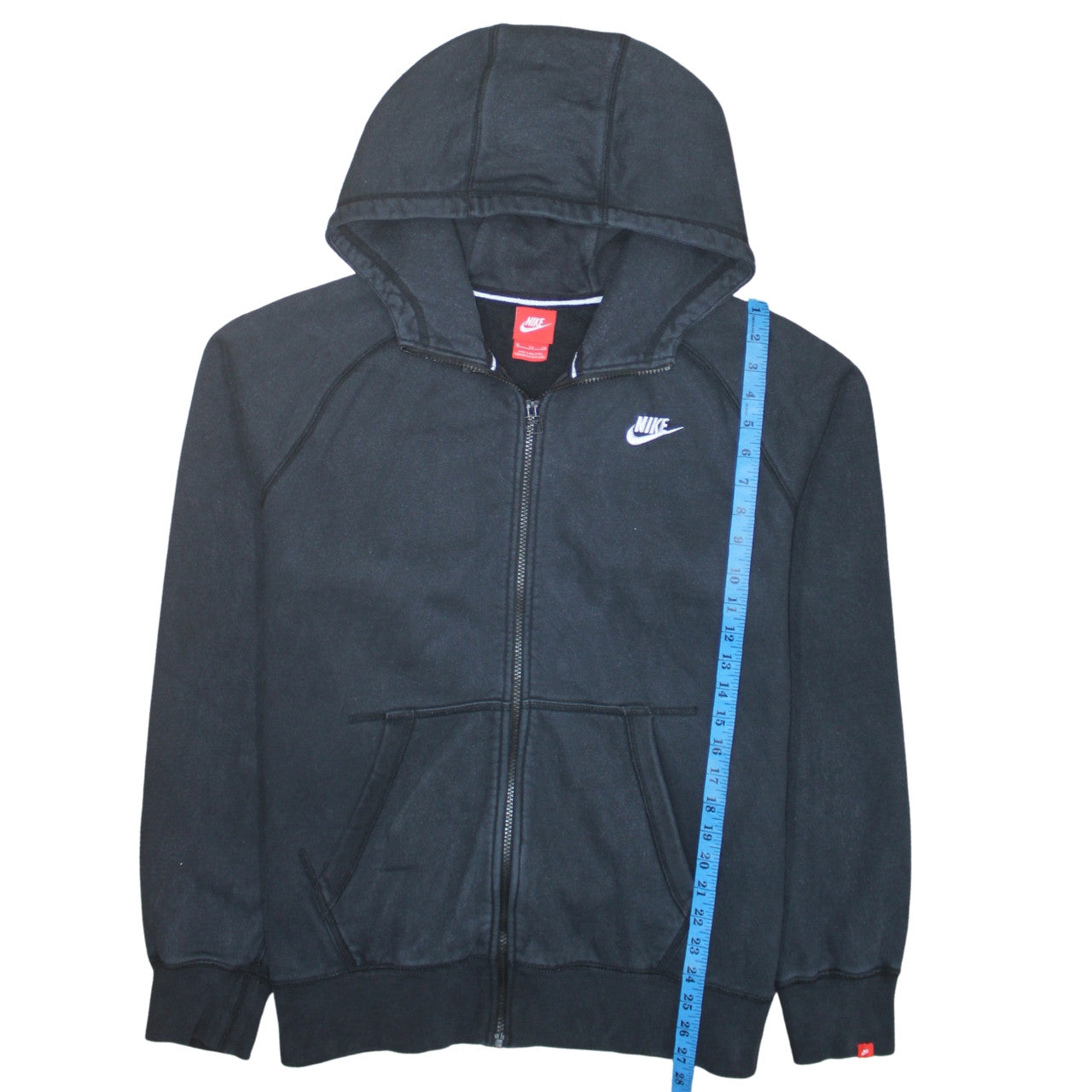 Nike Men's Black XL Full Zip Hooded Fleece Hoodie