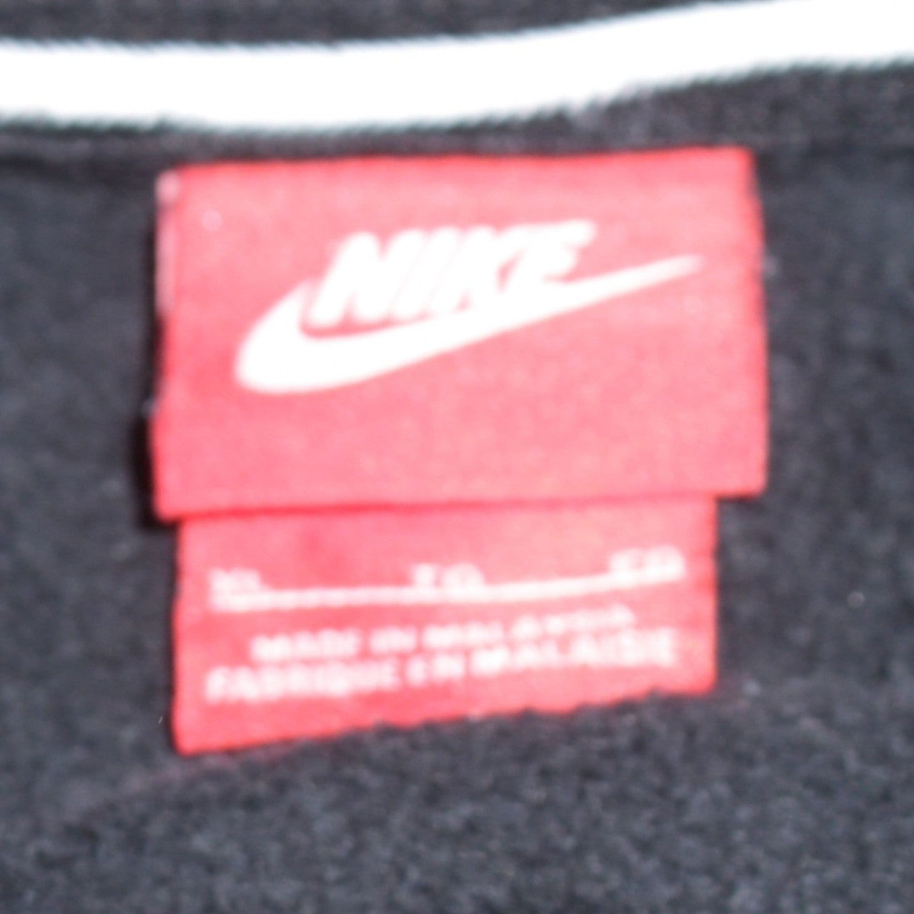 Nike Men's Black XL Full Zip Hooded Fleece Hoodie