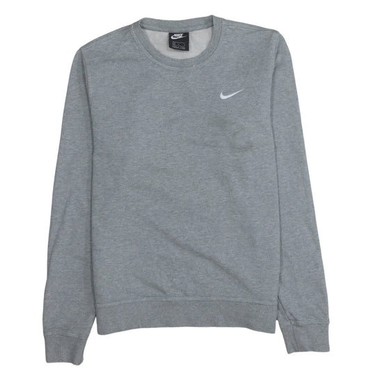 Nike Men's Grey Crew Neck Logo Sweatshirt M Regular Fit