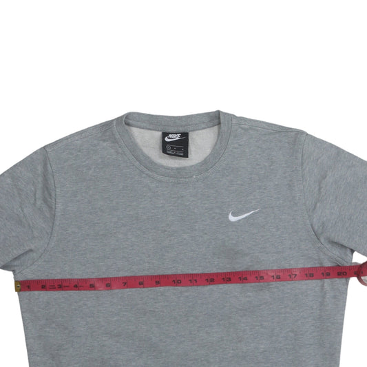 Nike Men's Grey Crew Neck Logo Sweatshirt M Regular Fit