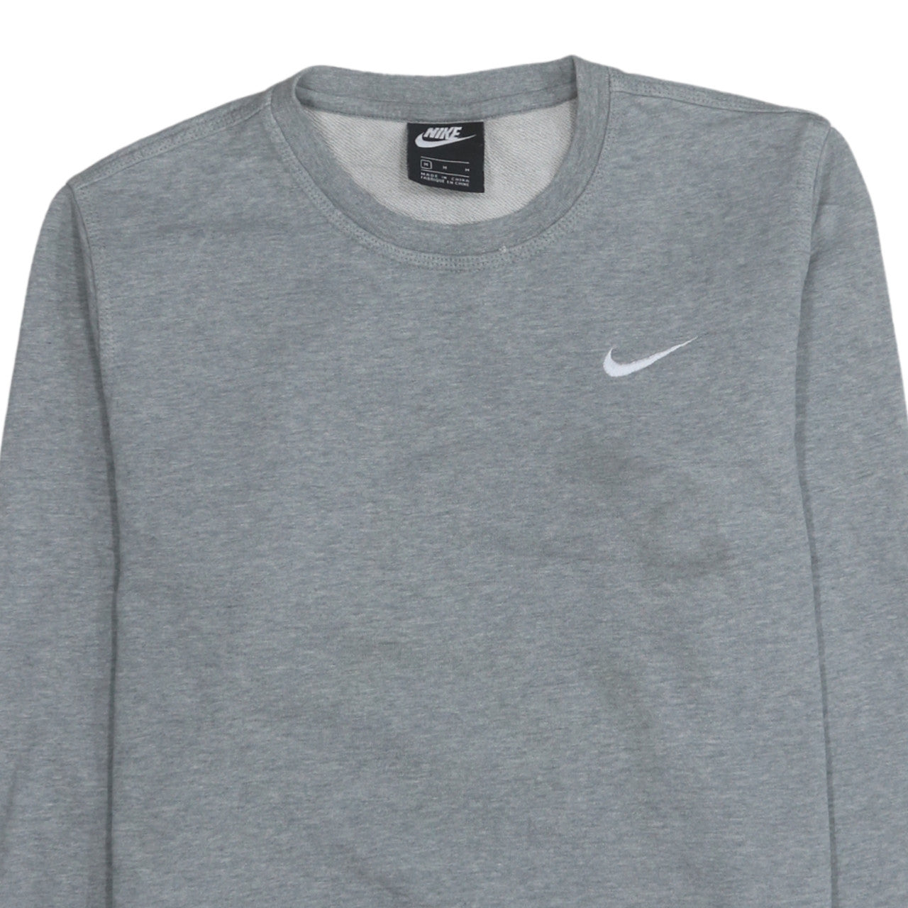 Nike Men's Grey Crew Neck Logo Sweatshirt M Regular Fit