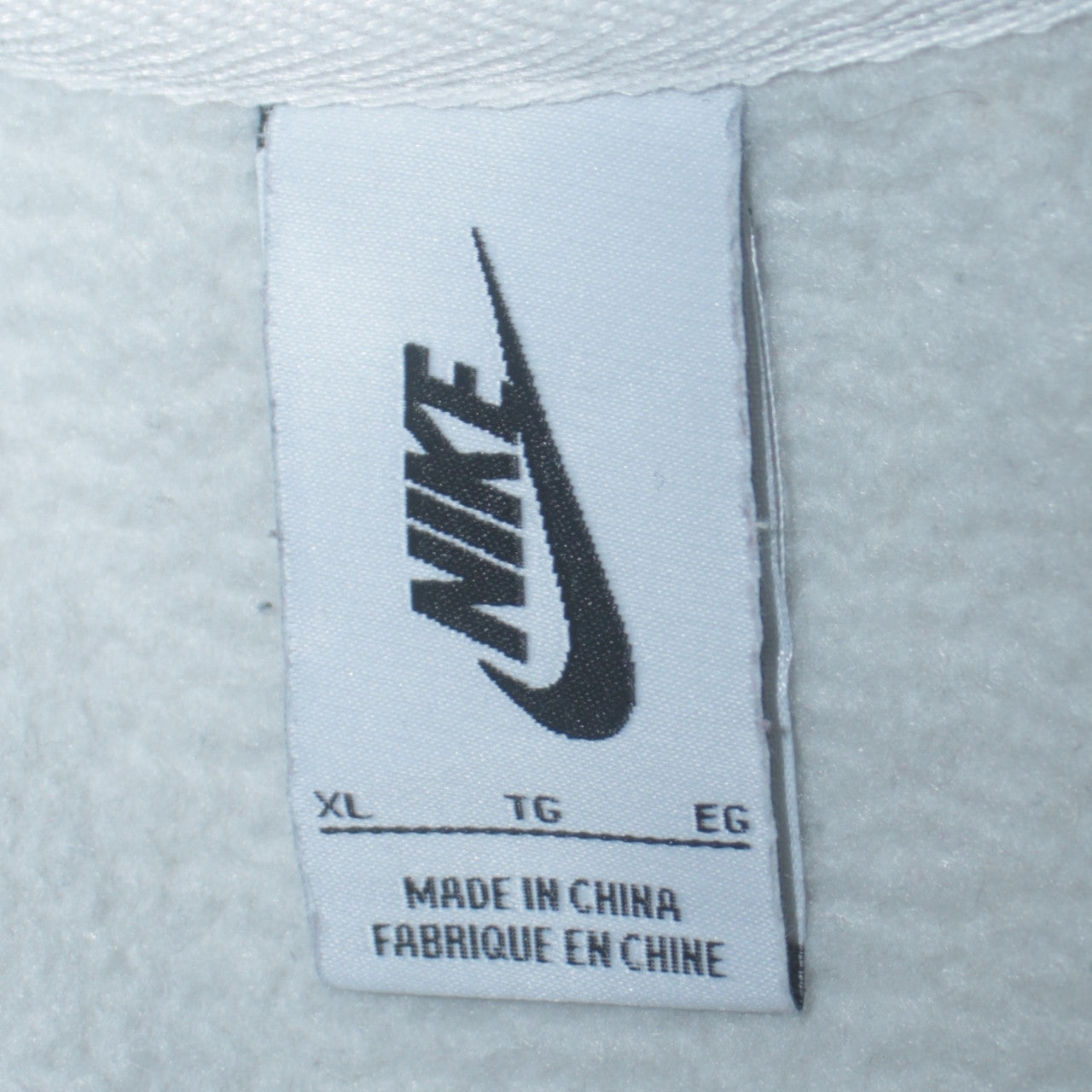 Nike Womens White XL Pullover Sweatshirt Crew Neck Cotton Blend