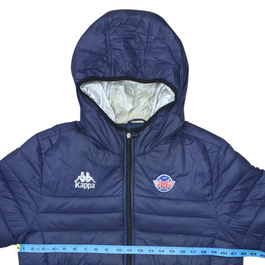 Kappa Men's Blue Hooded Puffer Jacket Size L Casual Sportswear