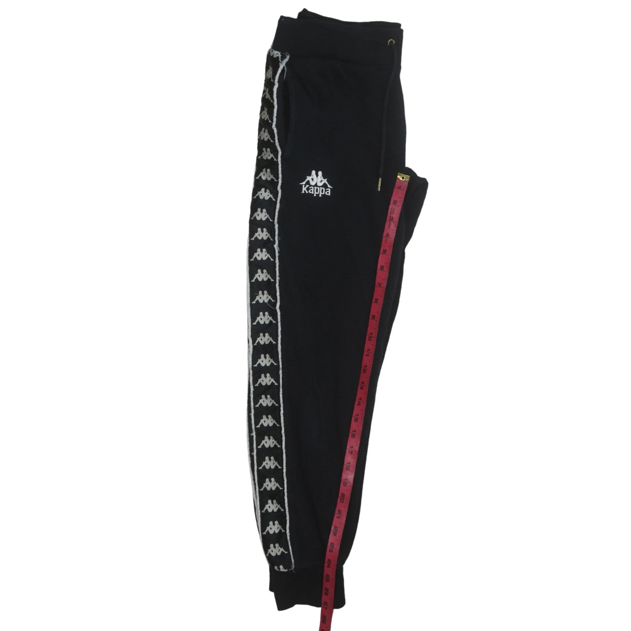 Kappa Men's Black Jogger Sweatpants Medium Logo Tapered Pants