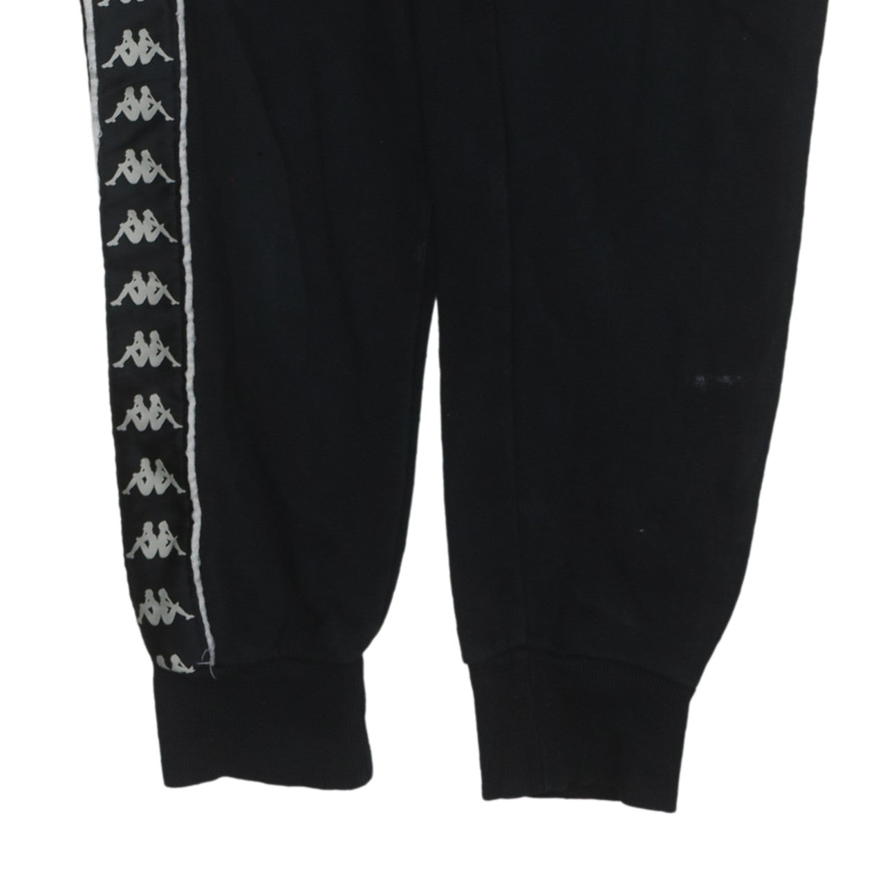 Kappa Men's Black Jogger Sweatpants Medium Logo Tapered Pants